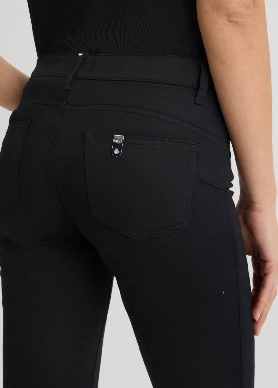 Liu Jo Pantalones pitillo con strass-Mujer Pantalones