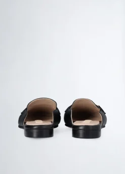 Liu Jo Pantuflas de piel con logotipo-Mujer Mocasines