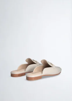 Liu Jo Pantuflas de piel con logotipo-Mujer Mocasines