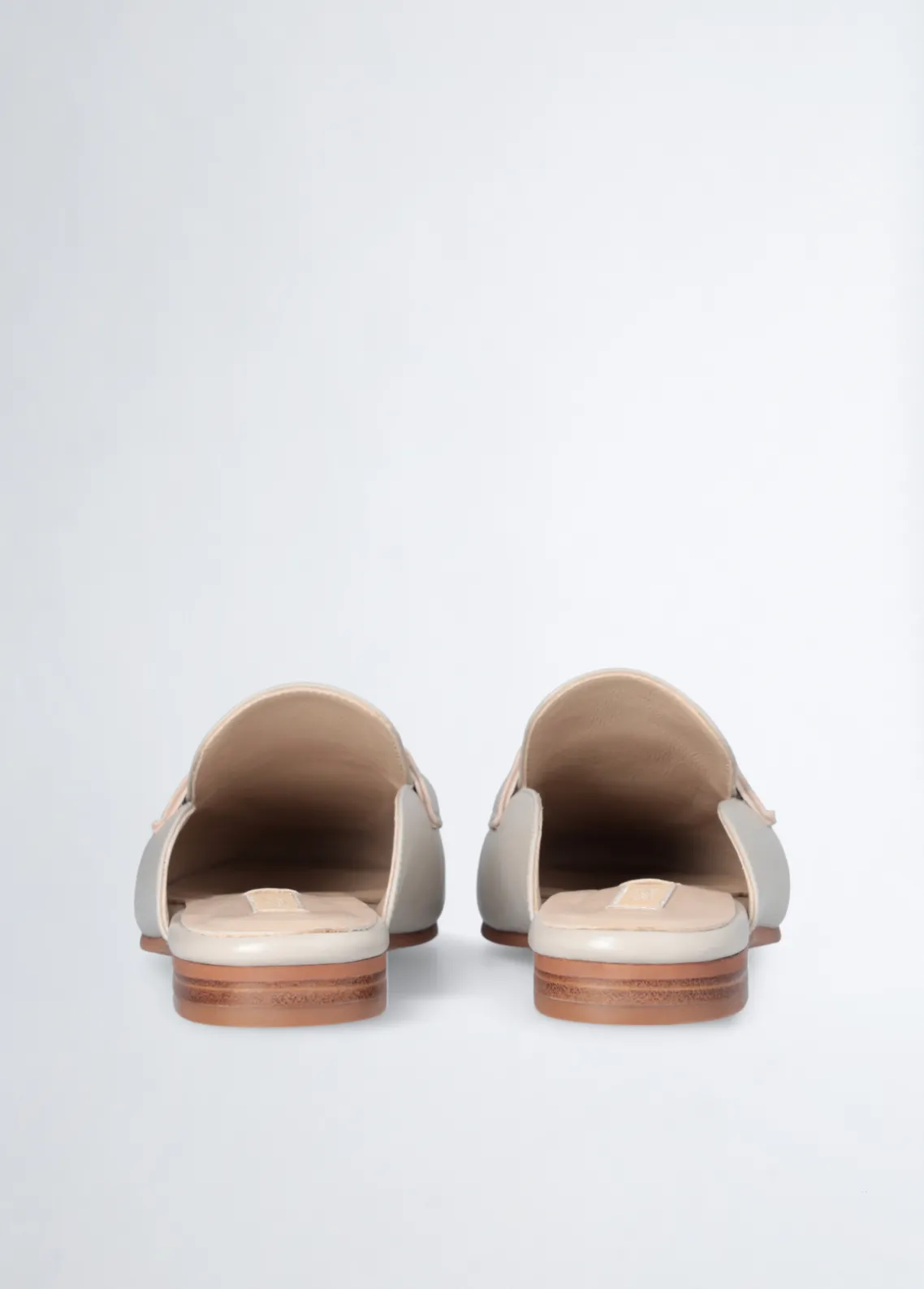 Liu Jo Pantuflas de piel con logotipo-Mujer Mocasines