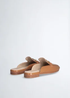 Liu Jo Pantuflas de piel con logotipo-Mujer Mocasines