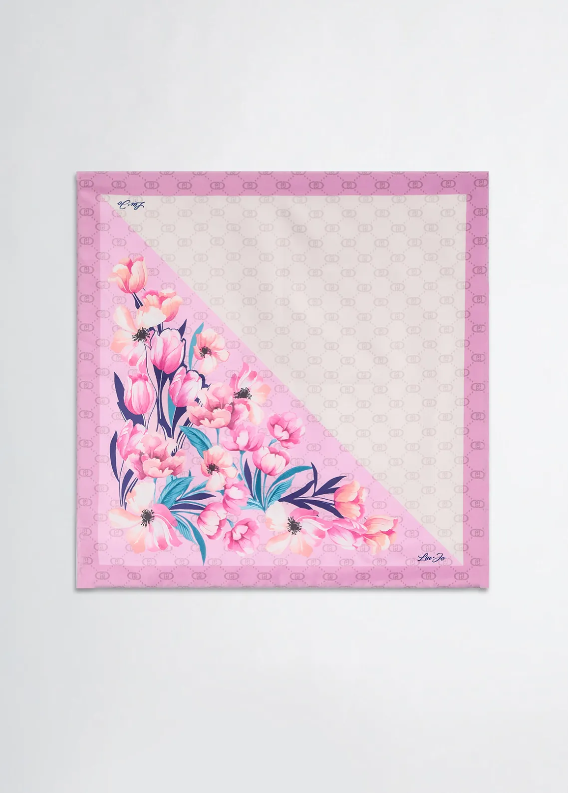 Liu Jo Pañuelo con esquina floral-Mujer Bufandas Y Pañuelos