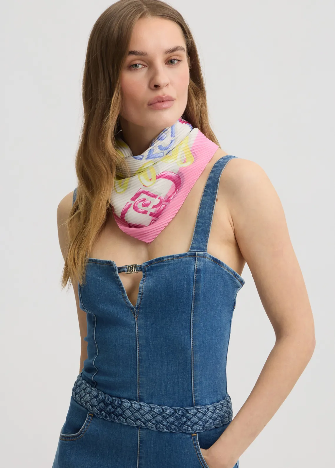Liu Jo Pañuelo con logotipo-Mujer Bufandas Y Pañuelos