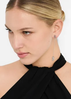 Liu Jo Pendientes largos con logotipo-Mujer Joyas