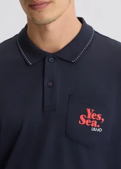 Liu Jo Polo con bolsillo-Hombre Polos Y Camisetas