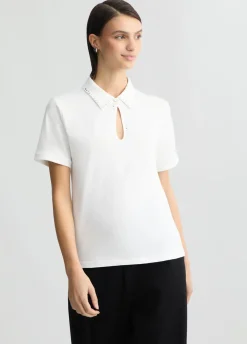 Liu Jo Polo con strass-Mujer Camisetas Y Tops
