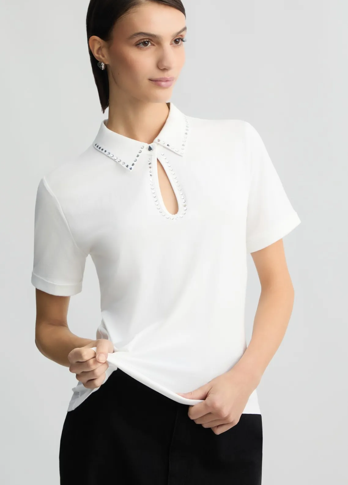 Liu Jo Polo con strass-Mujer Camisetas Y Tops