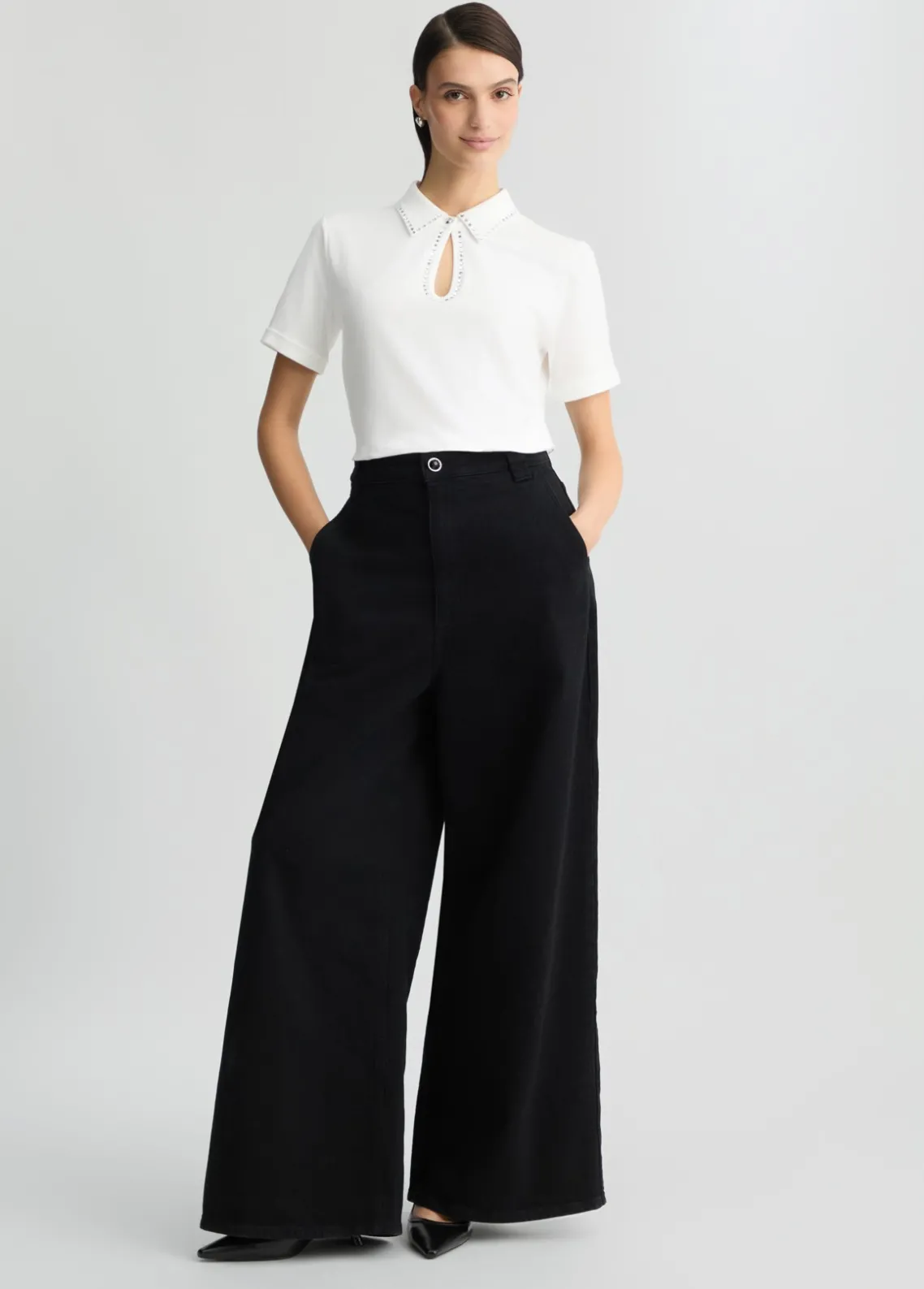 Liu Jo Polo con strass-Mujer Camisetas Y Tops