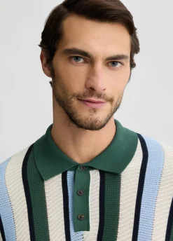 Liu Jo Polo de punto a rayas-Hombre Jerséis Y Sudaderas