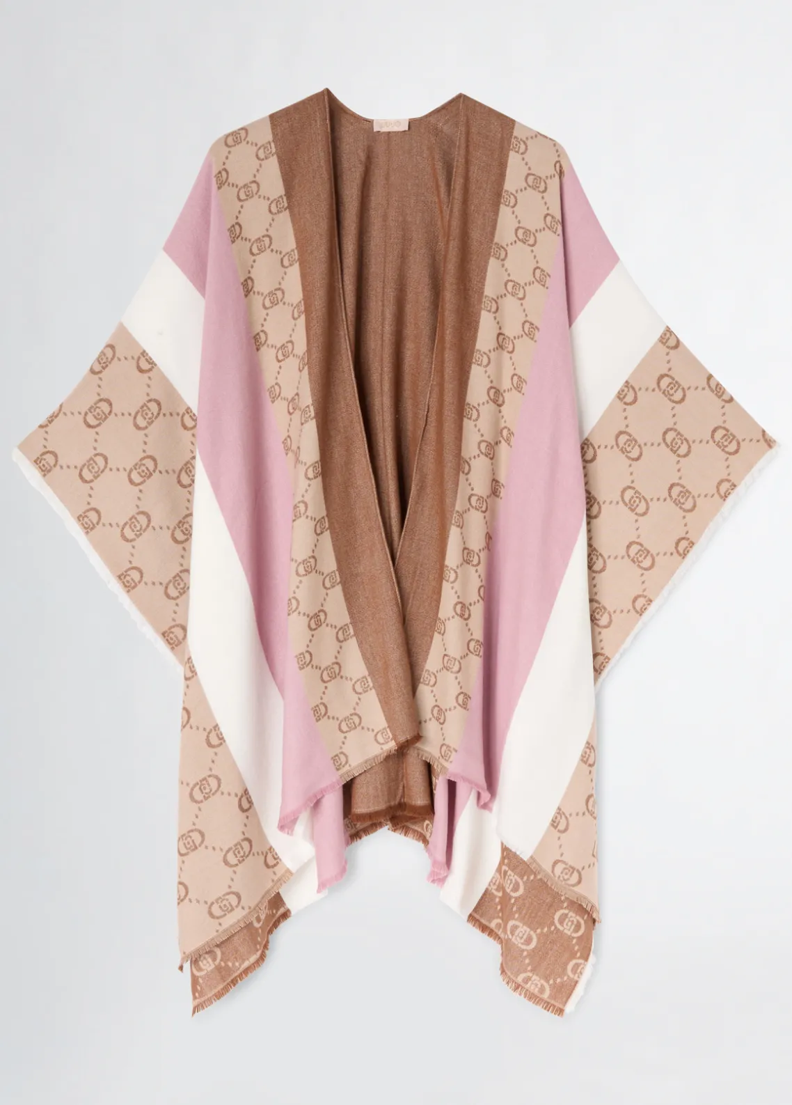 Liu Jo Poncho con logotipo monograma-Mujer Abrigos Y Chalecos