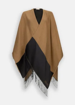Liu Jo Poncho con logotipo y flecos-Mujer Abrigos Y Chalecos
