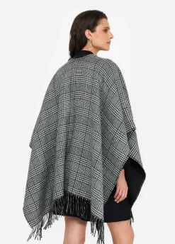 Liu Jo Poncho de Príncipe de Gales-Mujer Abrigos Y Chalecos