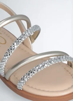 Liu Jo Sandalias con pedrería para niña- Zapatos