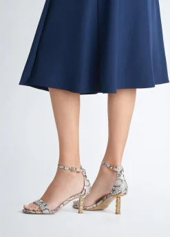 Liu Jo Sandalias con tacón con logotipo-Mujer Zapatos De Salón|Sandalias