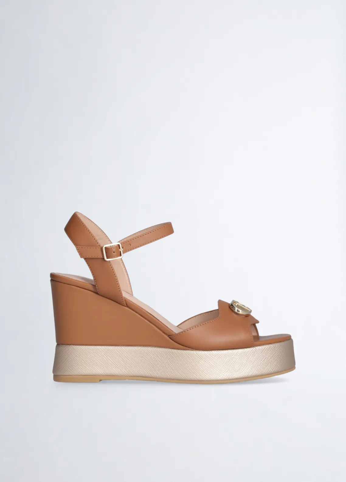Liu Jo Sandalias de cuña de piel-Mujer Sandalias