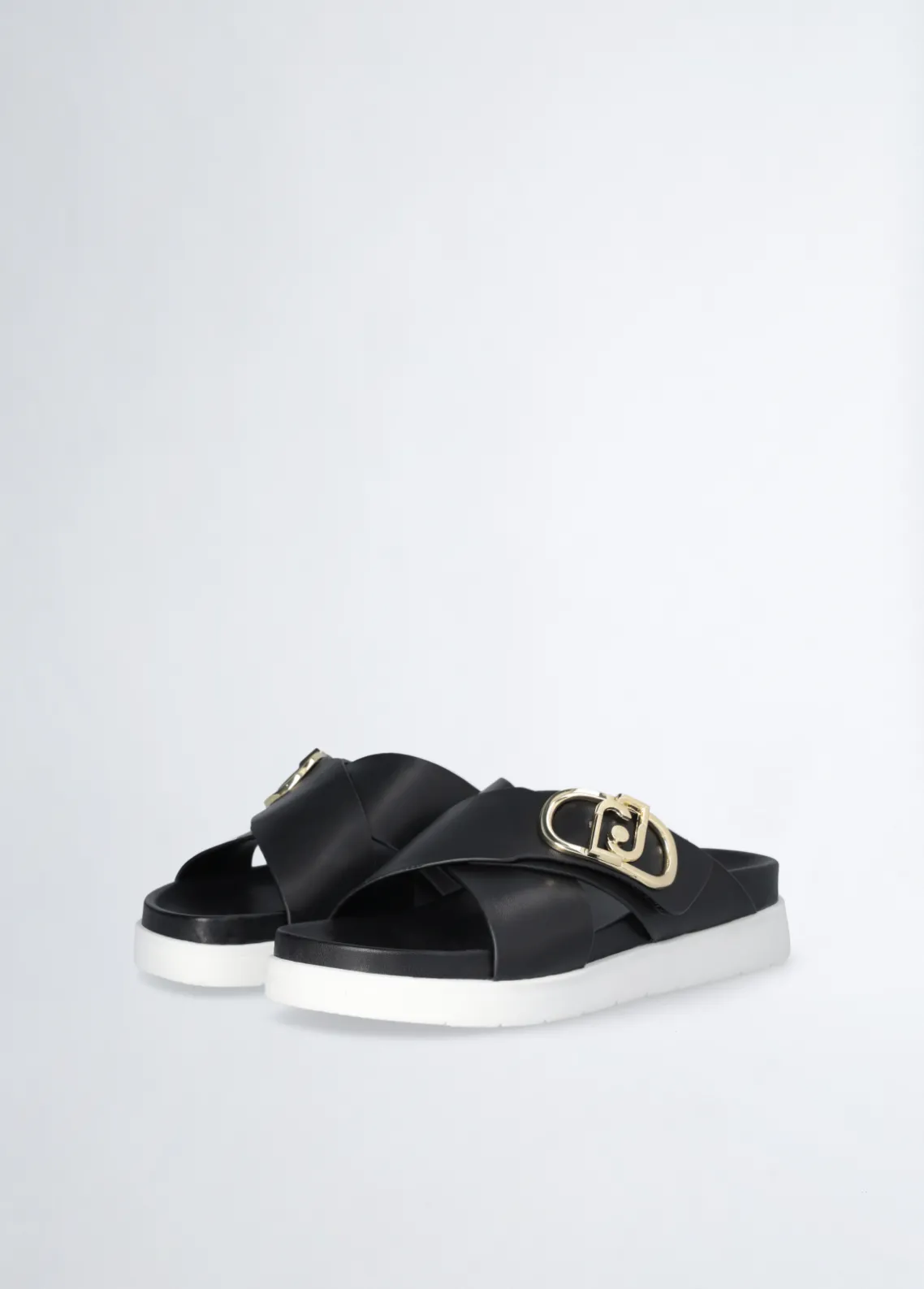 Liu Jo Sandalias de piel con logotipo- Zapatos|Zapatos