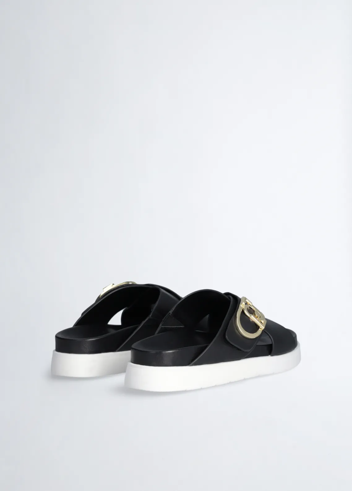 Liu Jo Sandalias de piel con logotipo- Zapatos|Zapatos