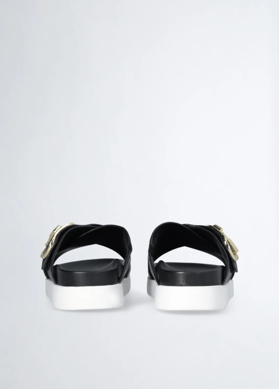 Liu Jo Sandalias de piel con logotipo- Zapatos|Zapatos