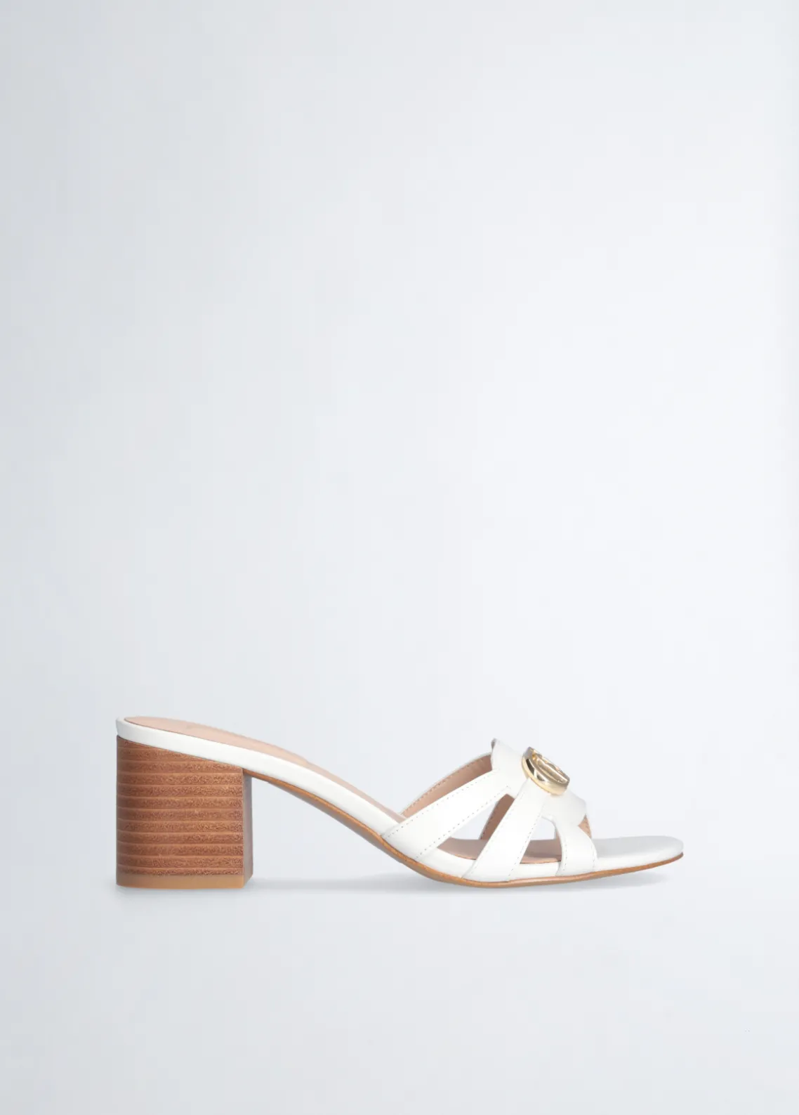Liu Jo Sandalias de piel con tacón ancho-Mujer Zapatos De Salón|Sandalias