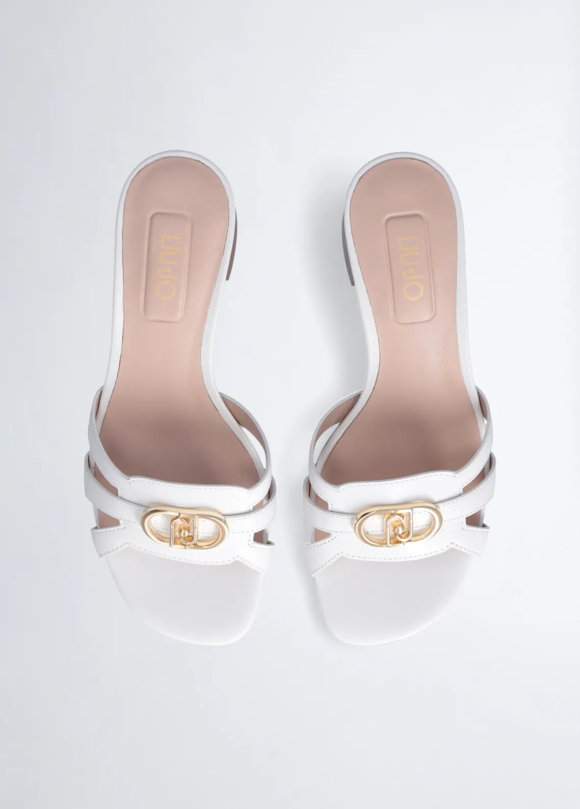 Liu Jo Sandalias de piel con tacón ancho-Mujer Zapatos De Salón|Sandalias