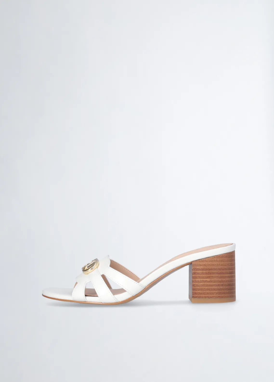 Liu Jo Sandalias de piel con tacón ancho-Mujer Zapatos De Salón|Sandalias