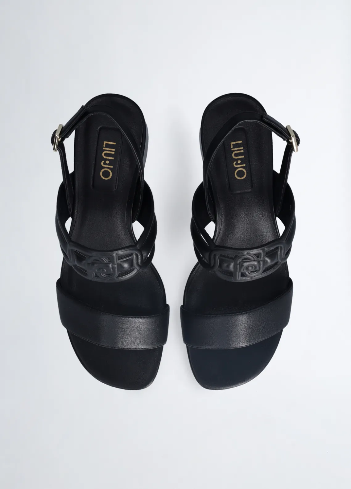 Liu Jo Sandalias de piel con tacón ancho-Mujer Zapatos De Salón|Sandalias
