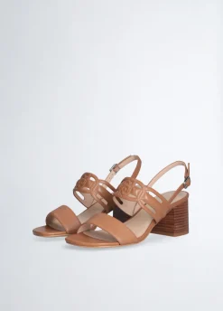 Liu Jo Sandalias de piel con tacón ancho-Mujer Zapatos De Salón|Sandalias