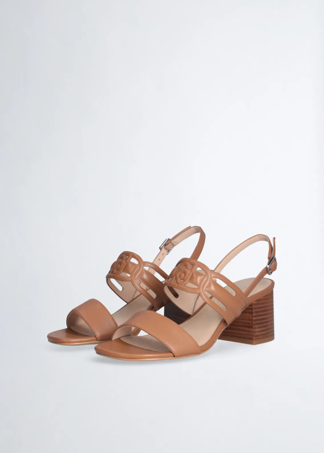 Liu Jo Sandalias de piel con tacón ancho-Mujer Zapatos De Salón|Sandalias