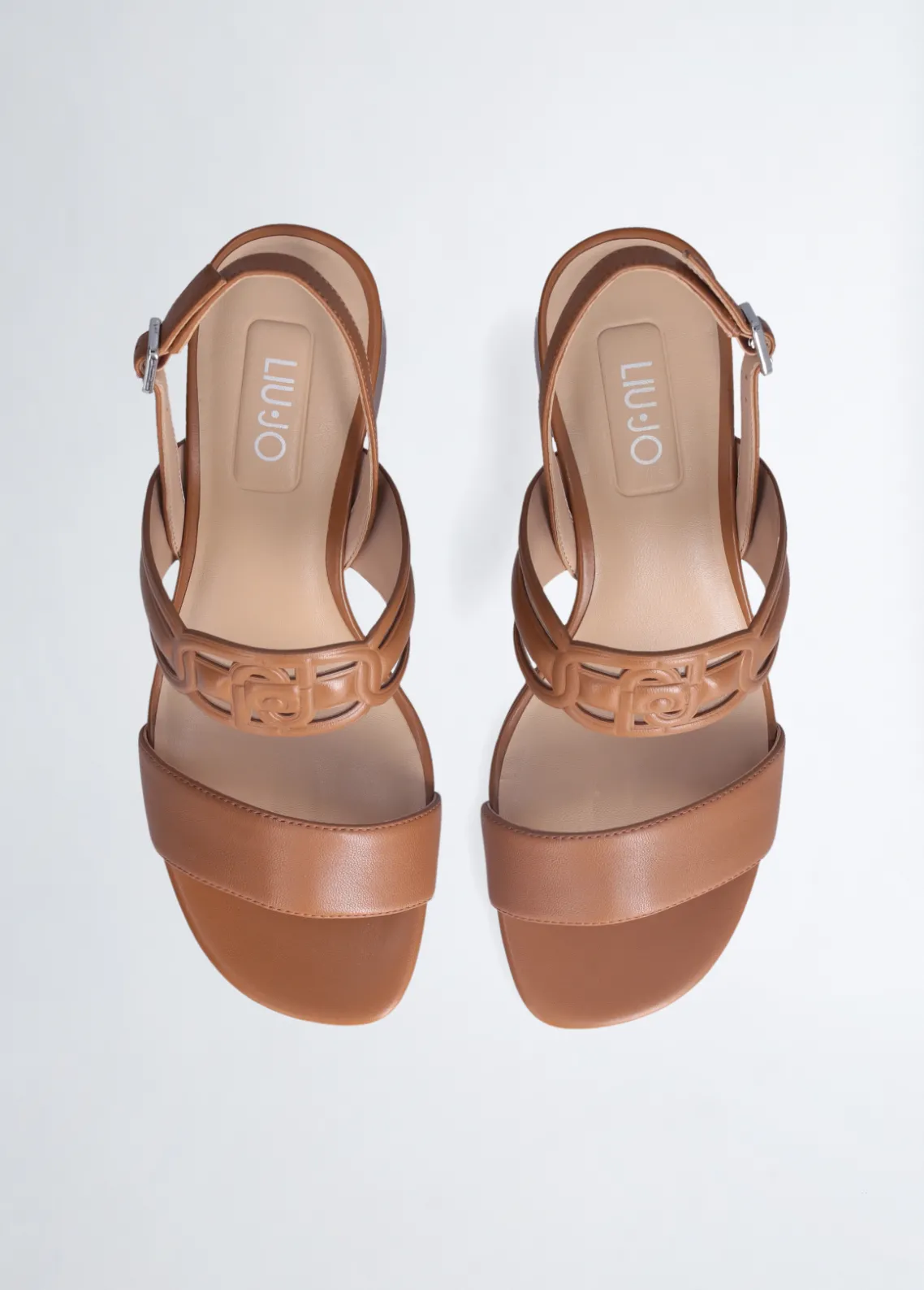 Liu Jo Sandalias de piel con tacón ancho-Mujer Zapatos De Salón|Sandalias
