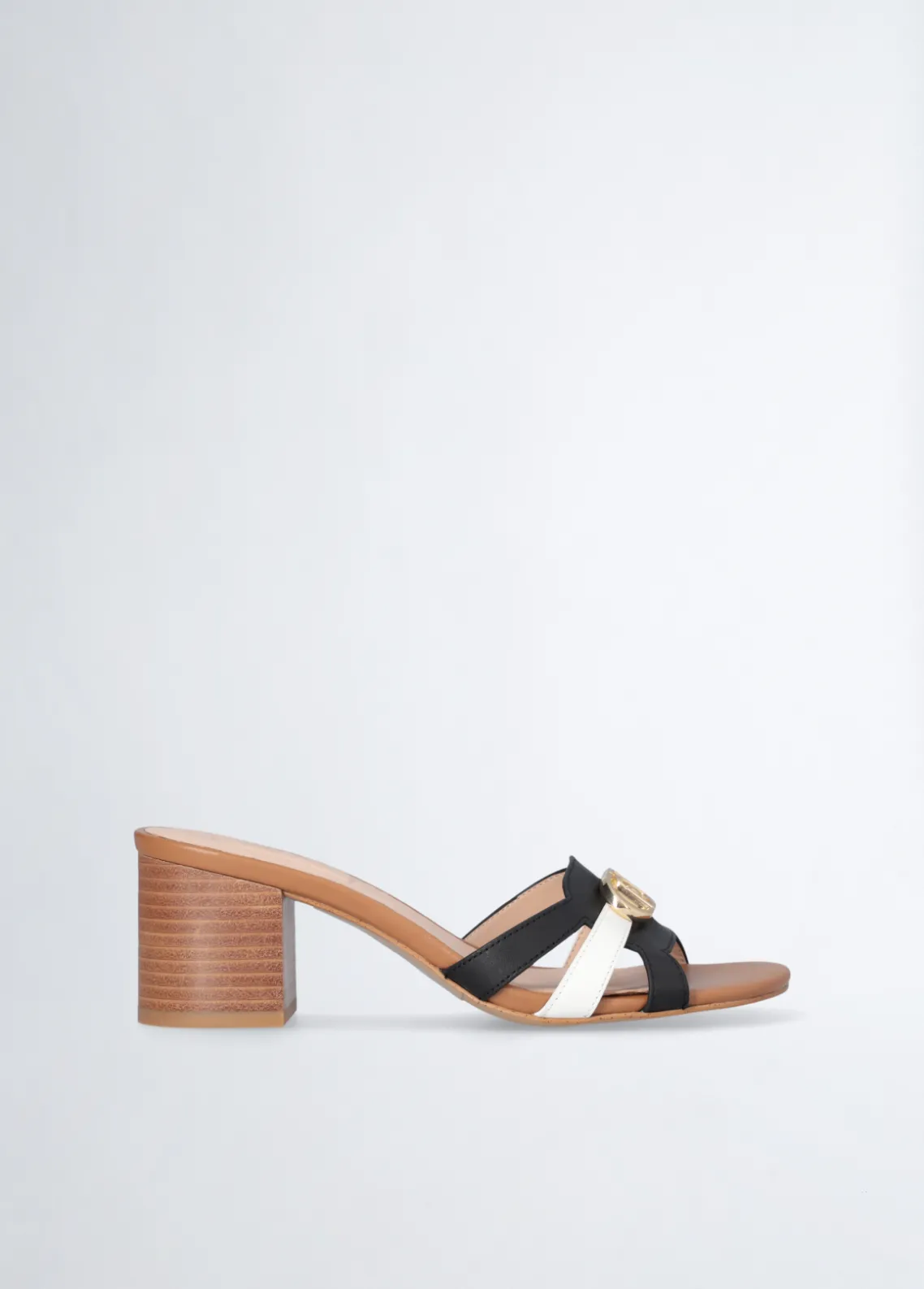 Liu Jo Sandalias de piel con tacón ancho-Mujer Zapatos De Salón|Sandalias