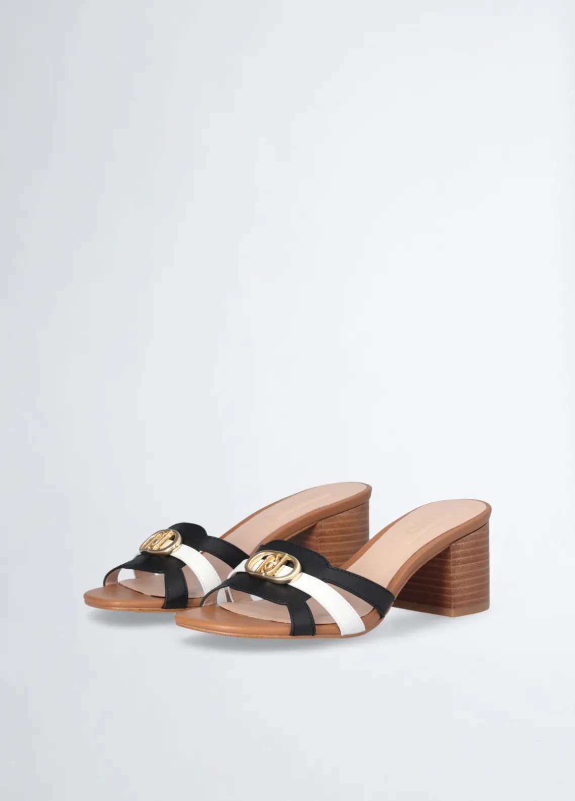 Liu Jo Sandalias de piel con tacón ancho-Mujer Zapatos De Salón|Sandalias