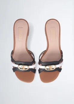 Liu Jo Sandalias de piel con tacón ancho-Mujer Zapatos De Salón|Sandalias