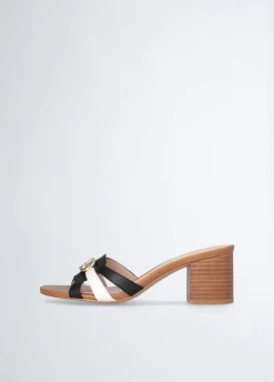 Liu Jo Sandalias de piel con tacón ancho-Mujer Zapatos De Salón|Sandalias