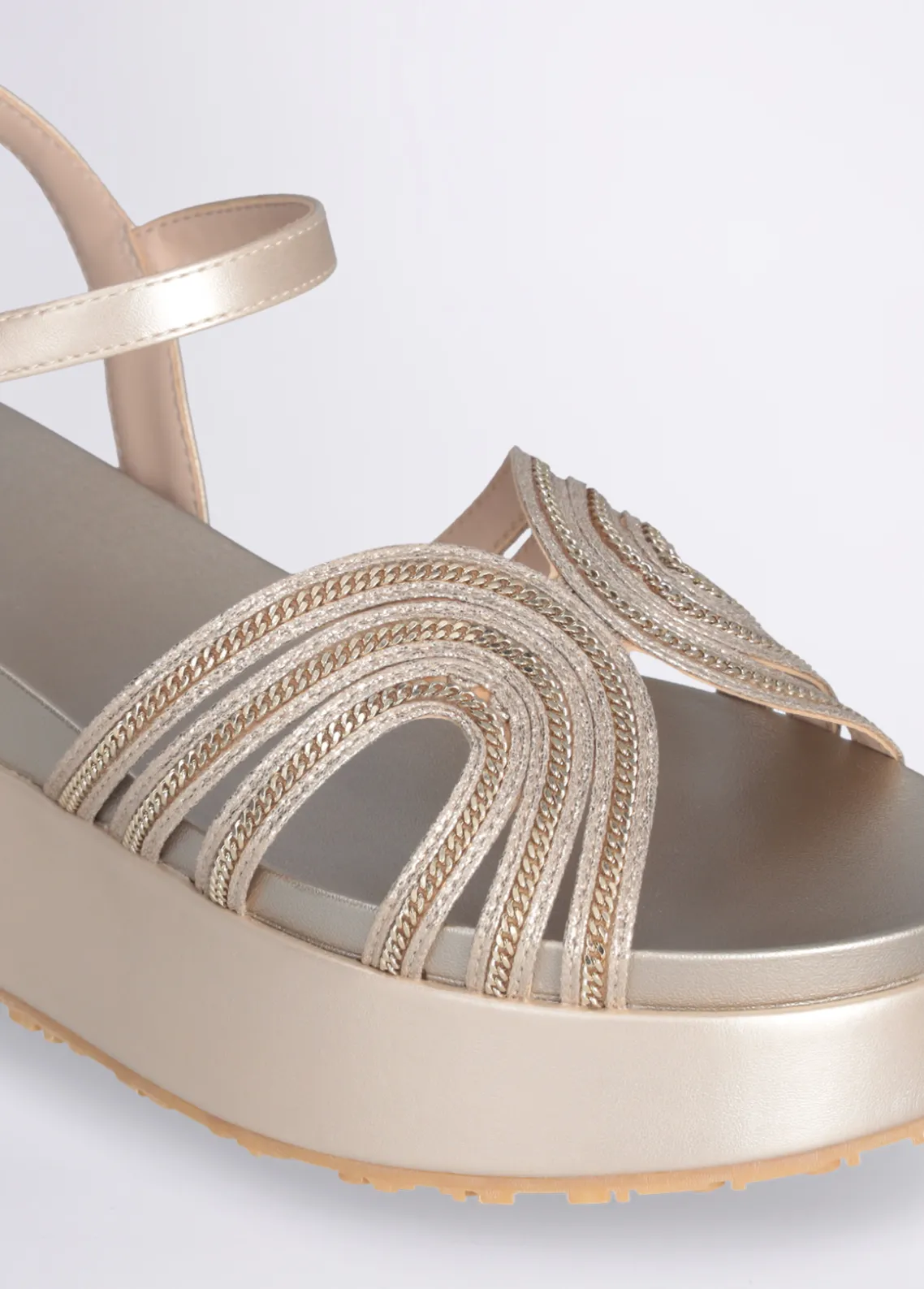 Liu Jo Sandalias de plataforma con detalle de cadena-Mujer Sandalias