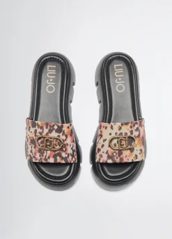 Liu Jo Sandalias de plataforma con estampado animal-Mujer Mocasines|Moda Baño