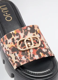 Liu Jo Sandalias de plataforma con estampado animal-Mujer Mocasines|Moda Baño