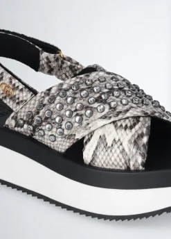 Liu Jo Sandalias de plataforma con tachuelas decorativas-Mujer Sandalias