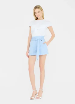 Liu Jo Shorts de popelina de algodón-Mujer Pantalones