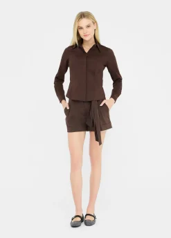 Liu Jo Shorts de popelina de algodón-Mujer Pantalones