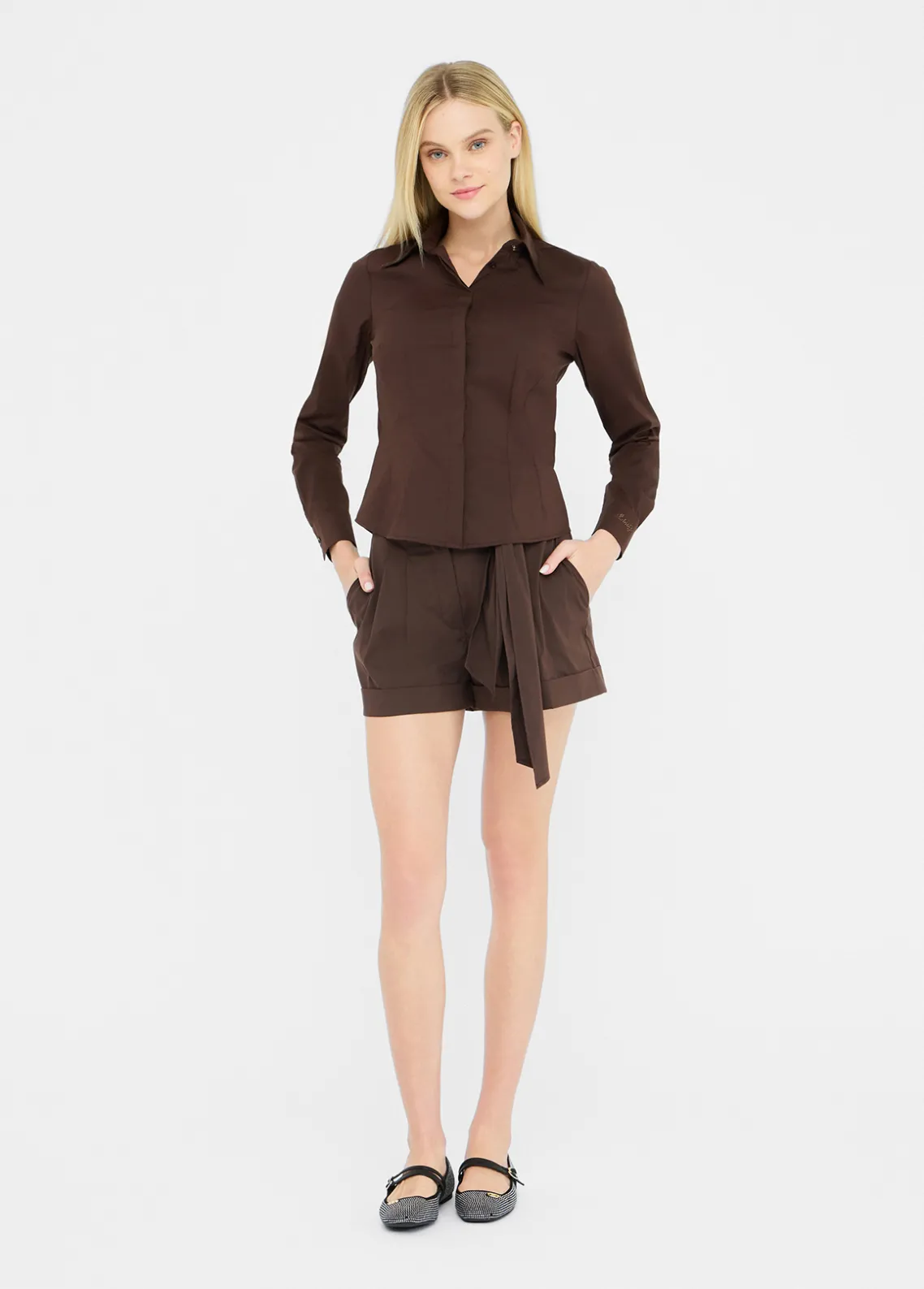 Liu Jo Shorts de popelina de algodón-Mujer Pantalones