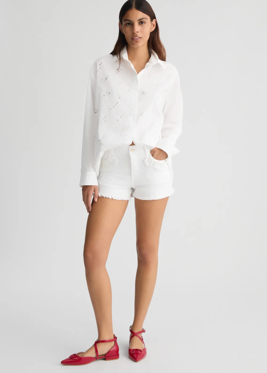 Liu Jo Shorts de talle alto-Mujer Pantalones
