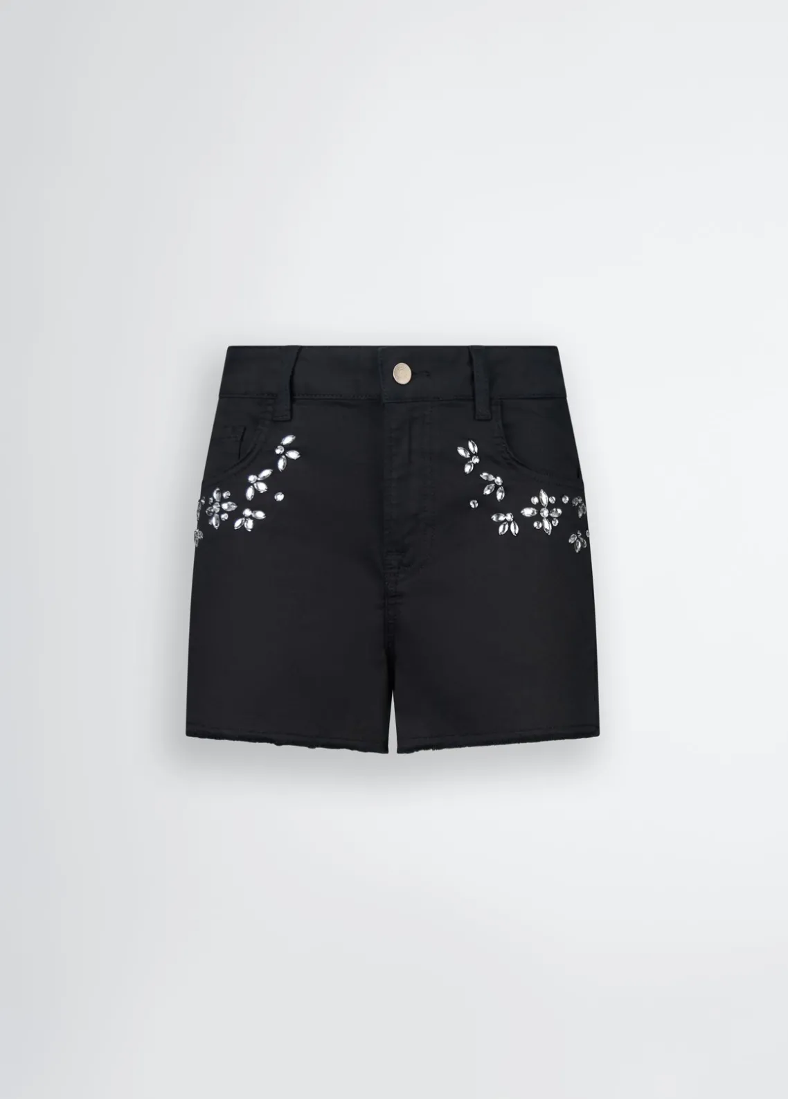Liu Jo Shorts de talle alto con strass-Mujer Pantalones