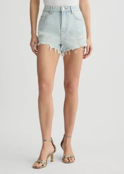 Liu Jo Shorts vaqueros con strass-Mujer Pantalones