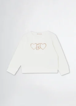 Liu Jo Sudadera con corazones- Camisetas