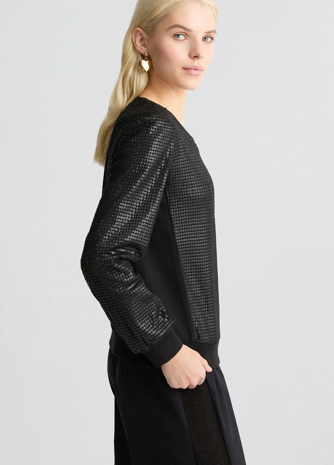 Liu Jo Sudadera con lentejuelas-Mujer Sudaderas|Ropa Deportiva