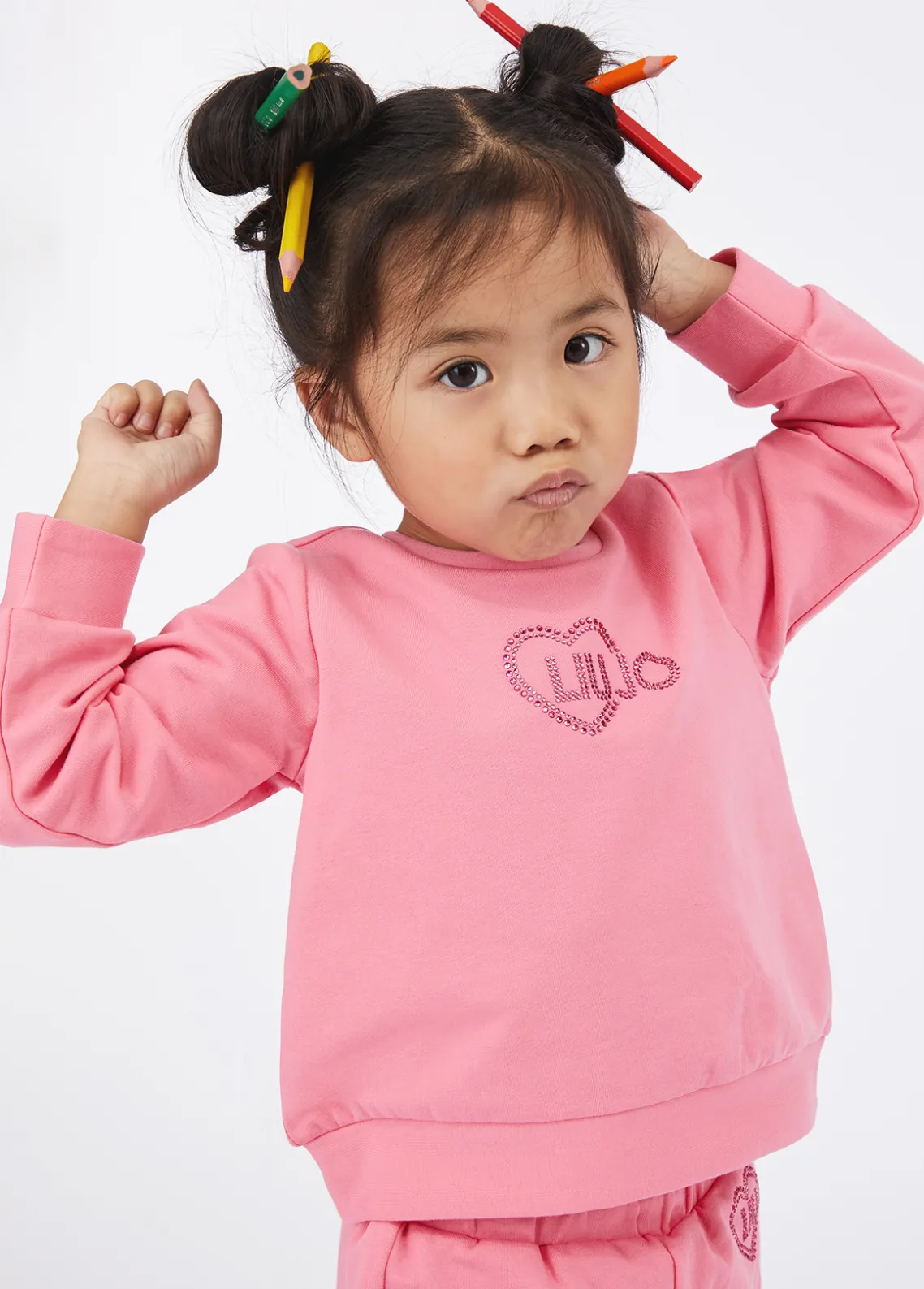 Liu Jo Sudadera con logotipo y strass- Camisetas