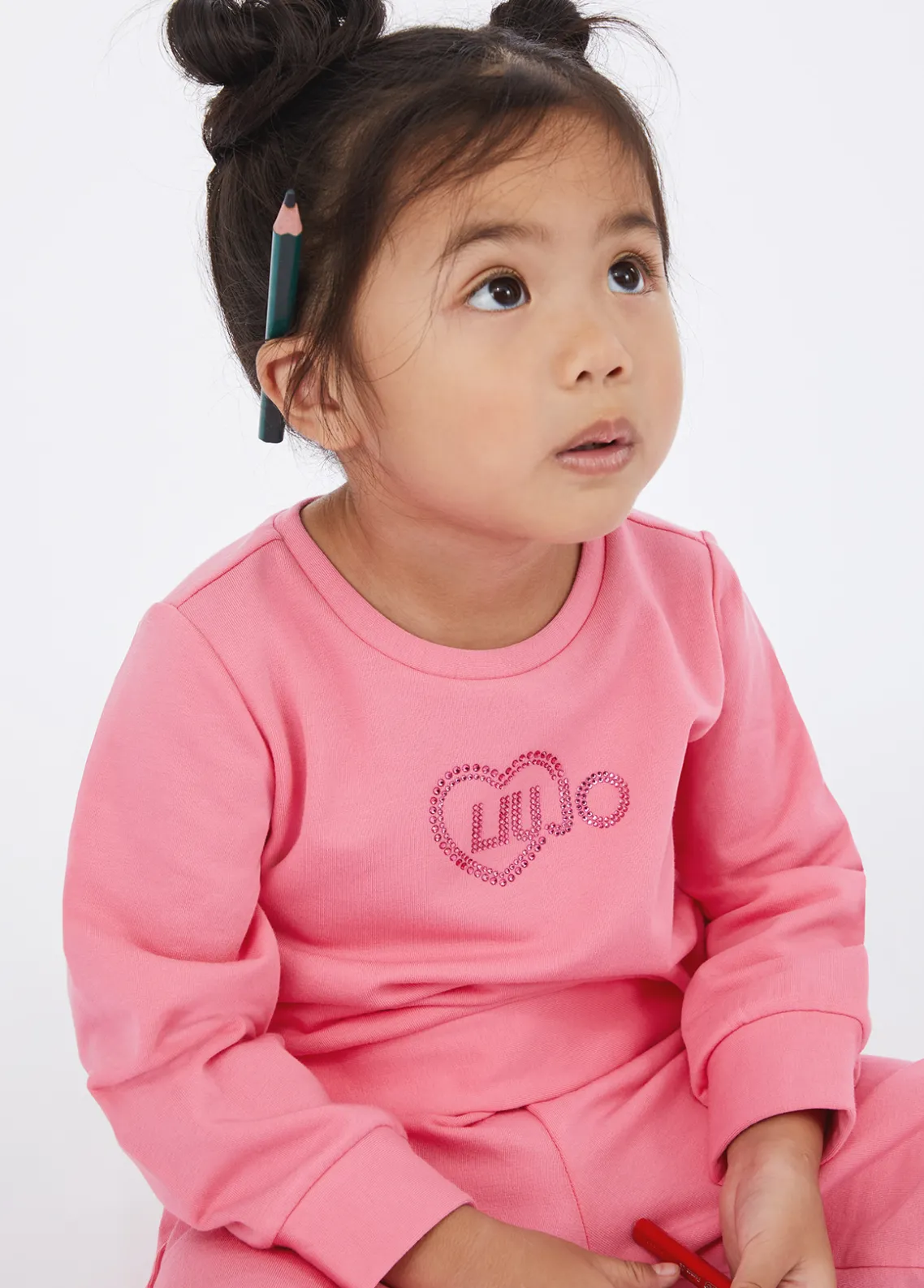 Liu Jo Sudadera con logotipo y strass- Camisetas