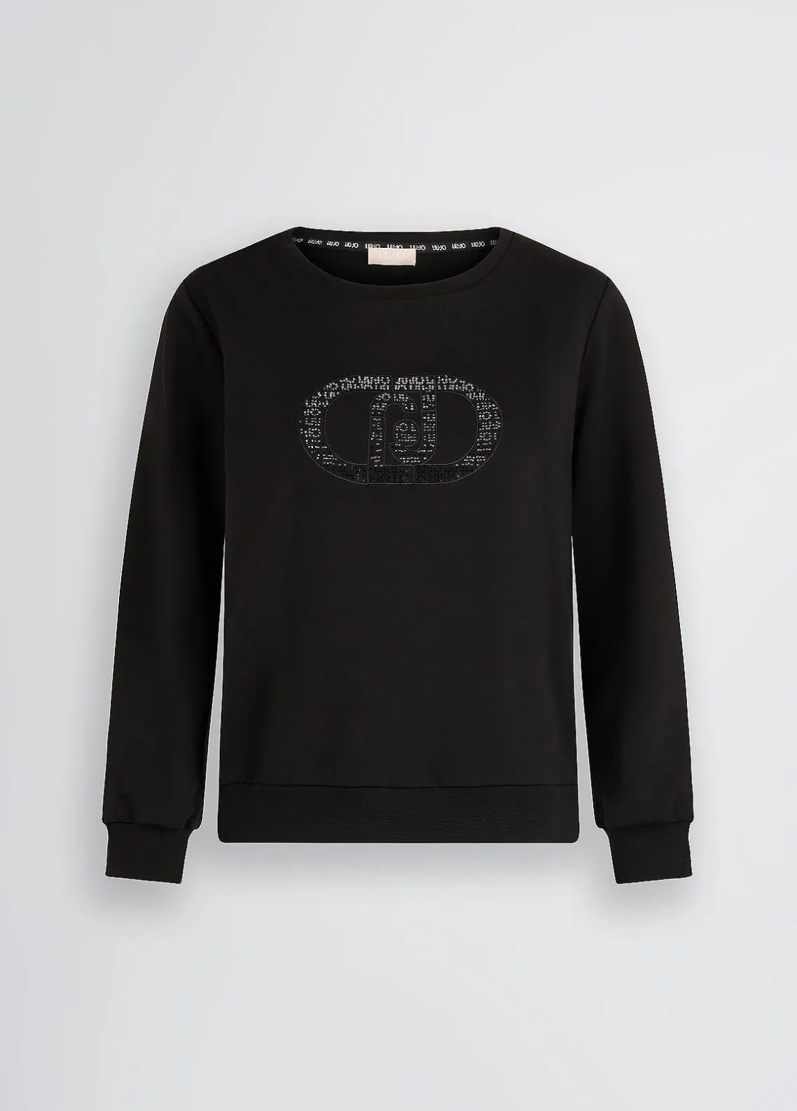 Liu Jo Sudadera con logotipo y strass-Mujer Sudaderas|Ropa Deportiva