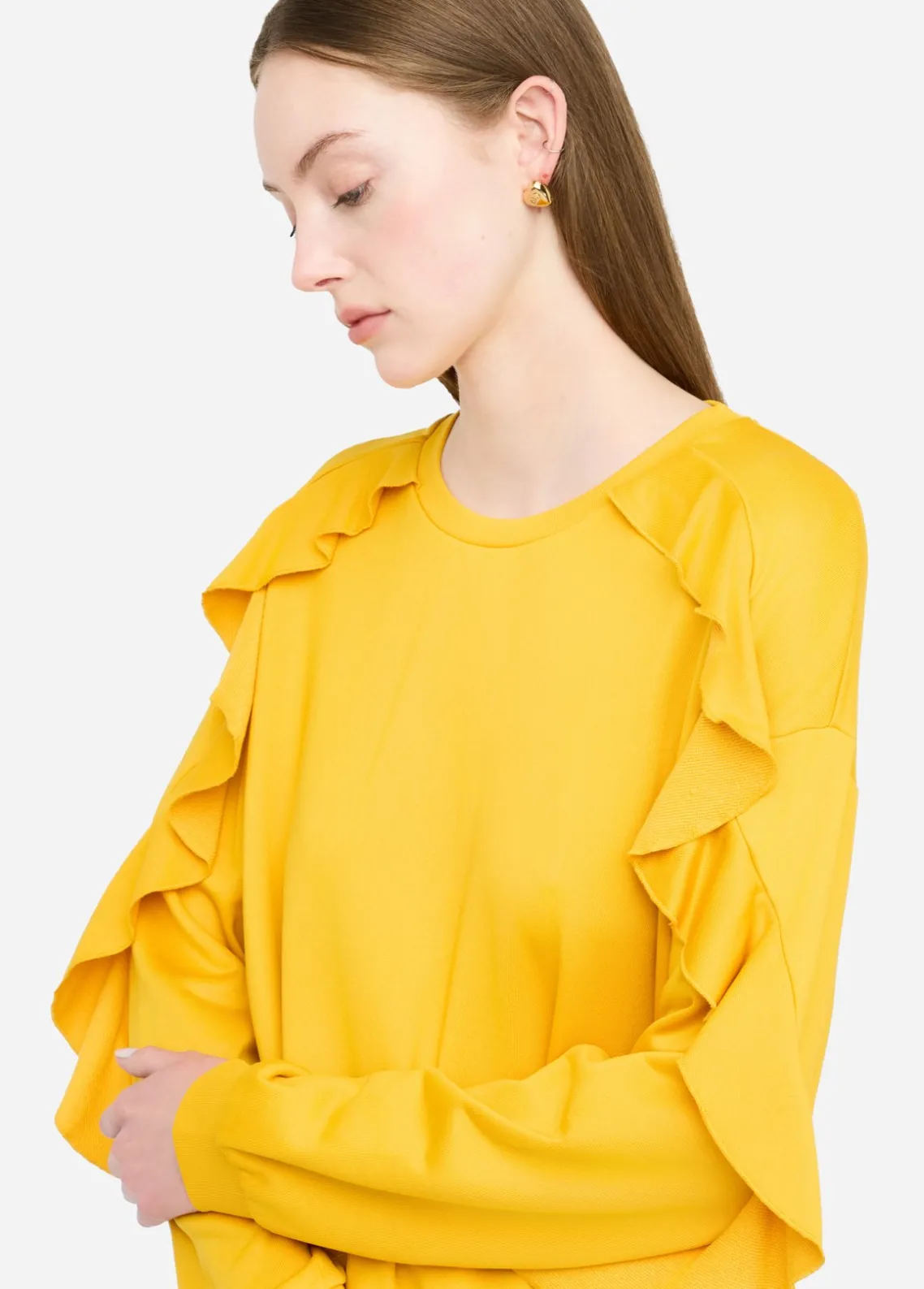 Liu Jo Sudadera con volantes-Mujer Sudaderas|Ropa Deportiva