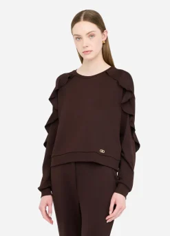 Liu Jo Sudadera con volantes-Mujer Sudaderas|Ropa Deportiva